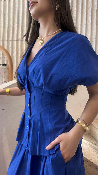 6218089 Pleated Long Dress فستان طويل مطوي - Brown Loft
