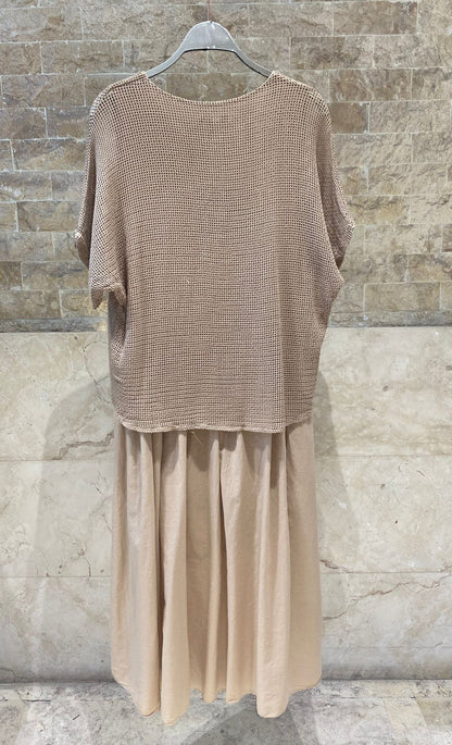 DB14456 Layered Dress فستان متعدد الطبقات