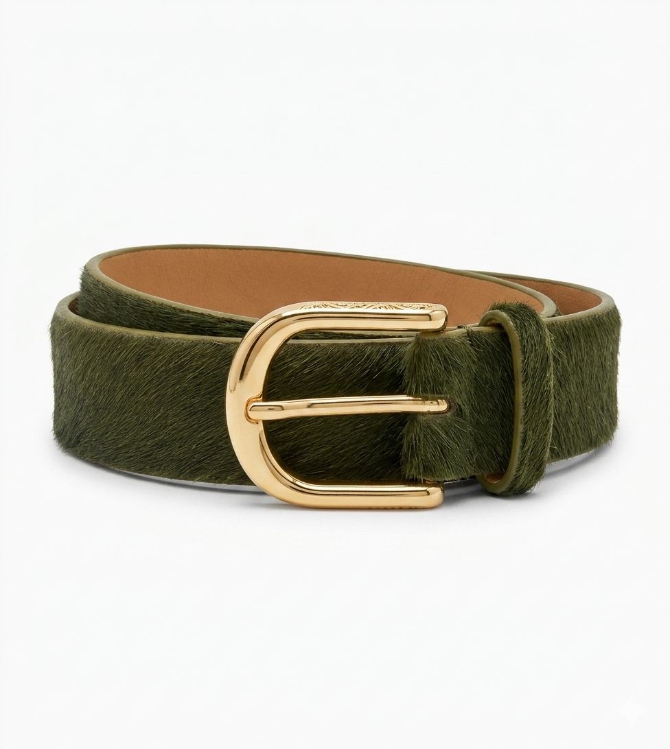 990018 Plain Leather Belt حزام جلد