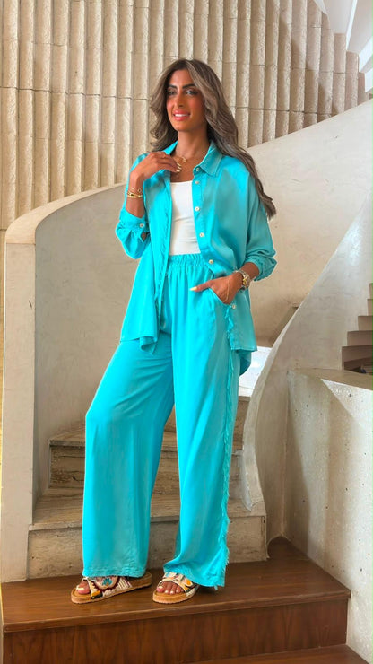 KD8607/05VS Satin Shirt and Pants