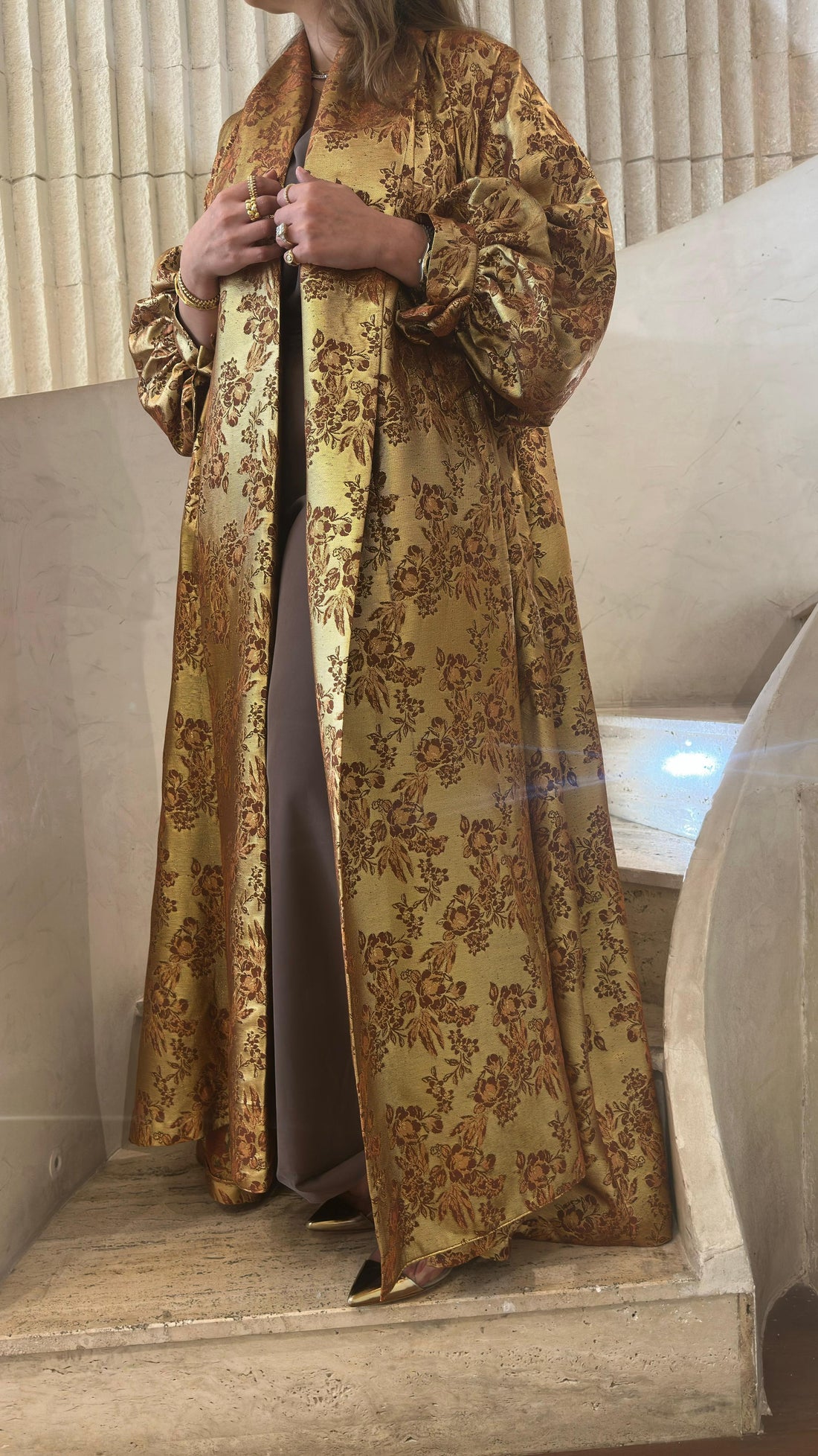 Daiki Ornate Floral Patterned Kimono