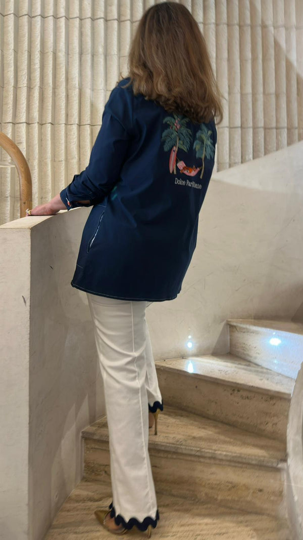 33412 Colored Buttoned Jacket