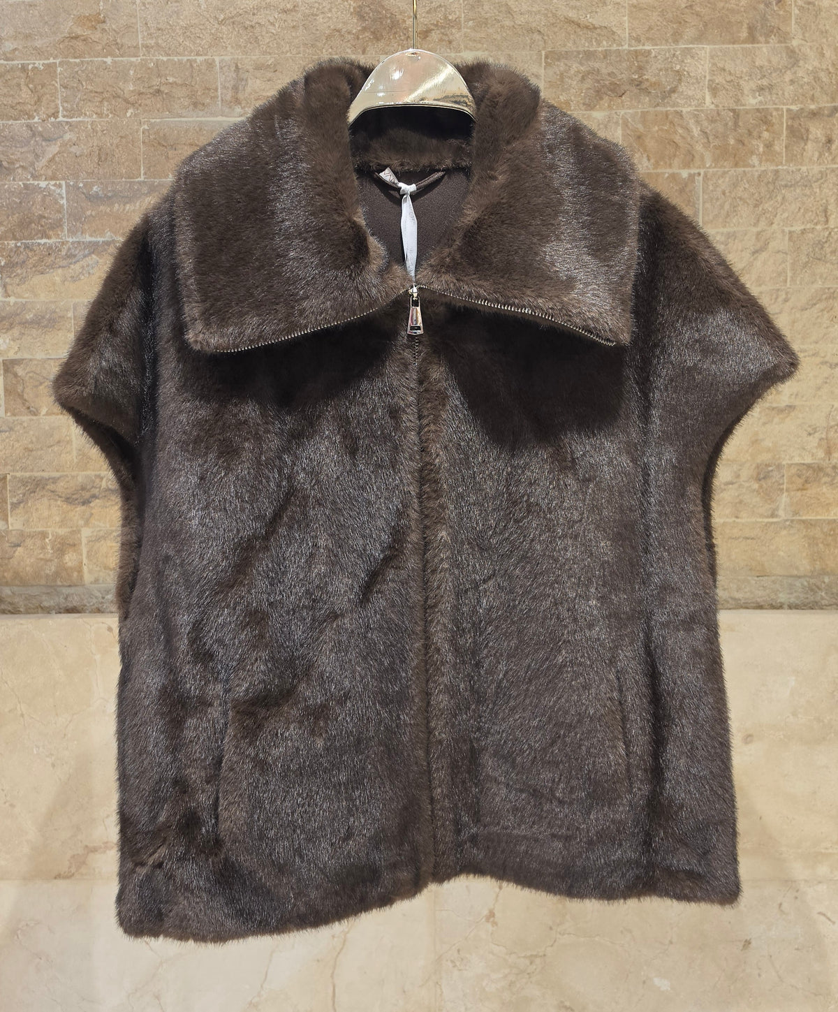 Emily Faux Fur Sleeveless Vest