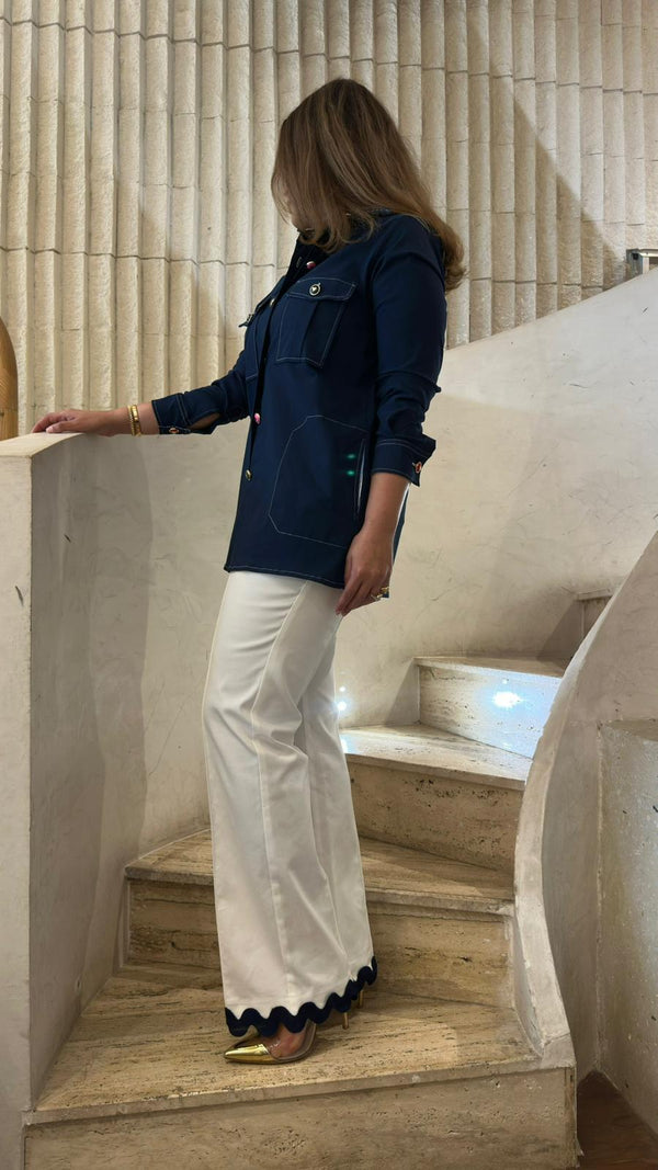 33412 Colored Buttoned Jacket