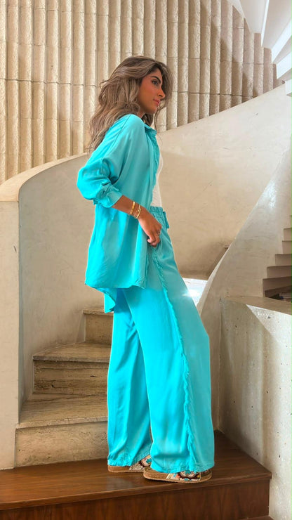 KD8607/05VS Satin Shirt and Pants