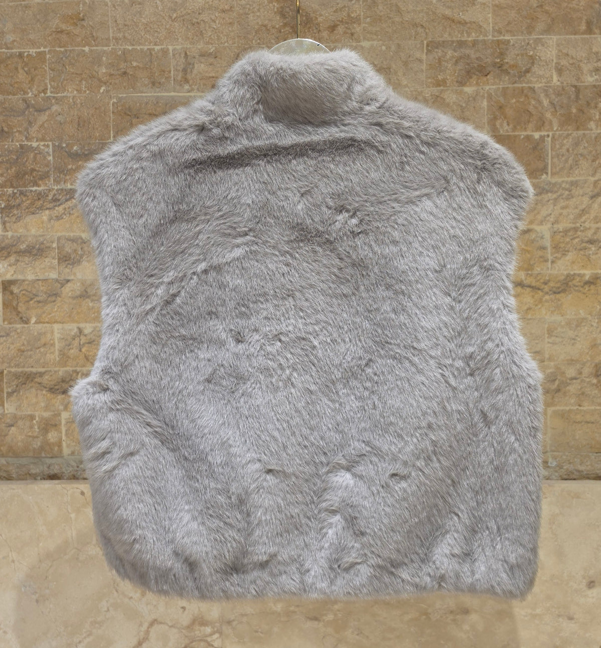 Gaby Plain Faux Fur Vest