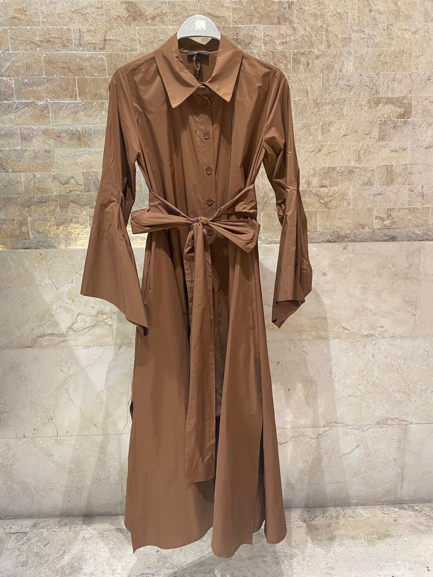 26SS-BZ2160 Belted Maxi Dress - Brown Loft