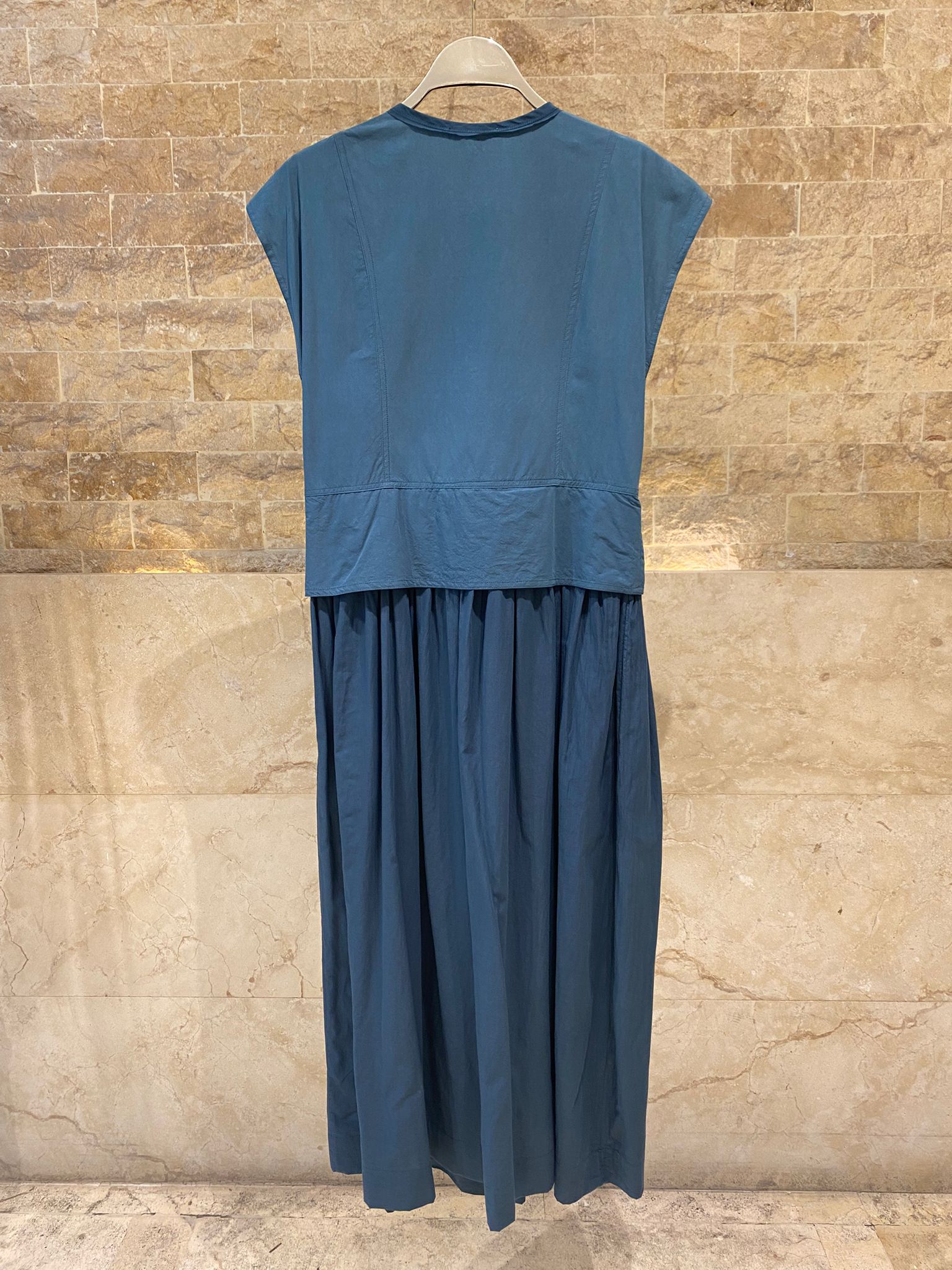 26S-3062 Buttoned Layered Dress - Brown Loft