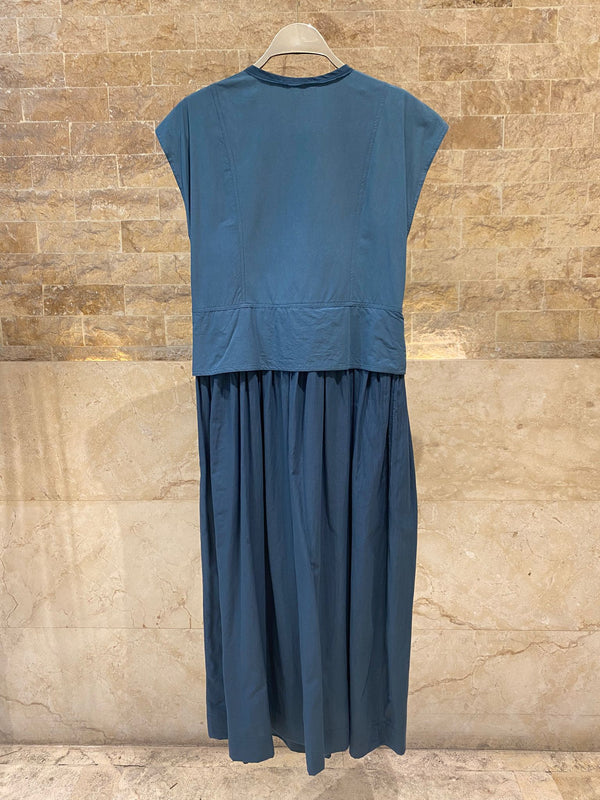 26S-3062 Buttoned Layered Dress فستان متعدد الطبقات بأزرار