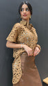 MS2615057 Eyelet Embroidered Shirt قميص مطرز بعين صغيرة - Brown Loft