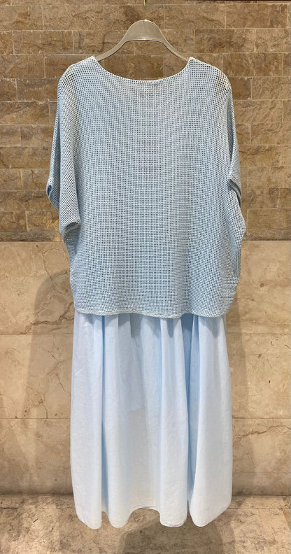 DB14456 Layered Dress فستان متعدد الطبقات