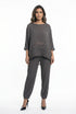 26S-1099 Crinkled Sheer Boxy Top and Pants - Brown Loft