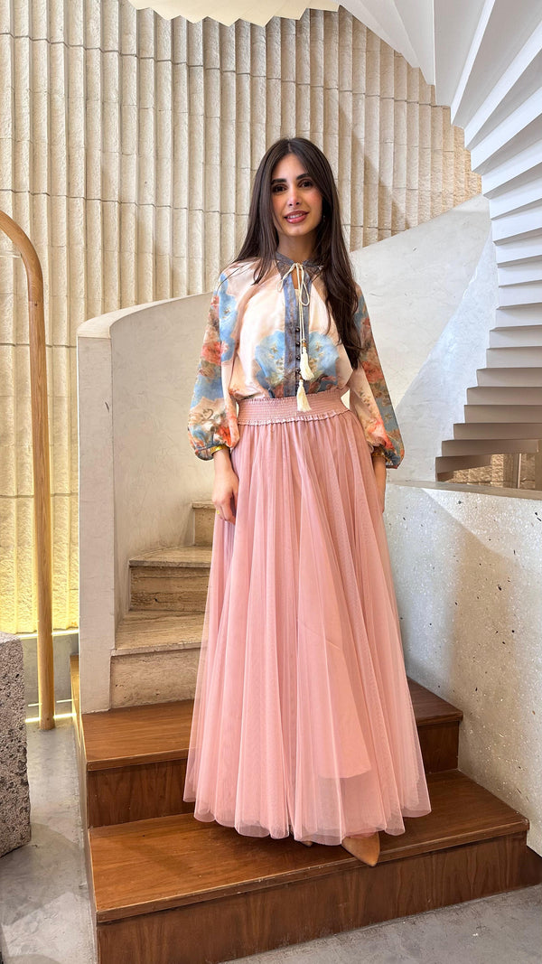 Iris Floral Print Top