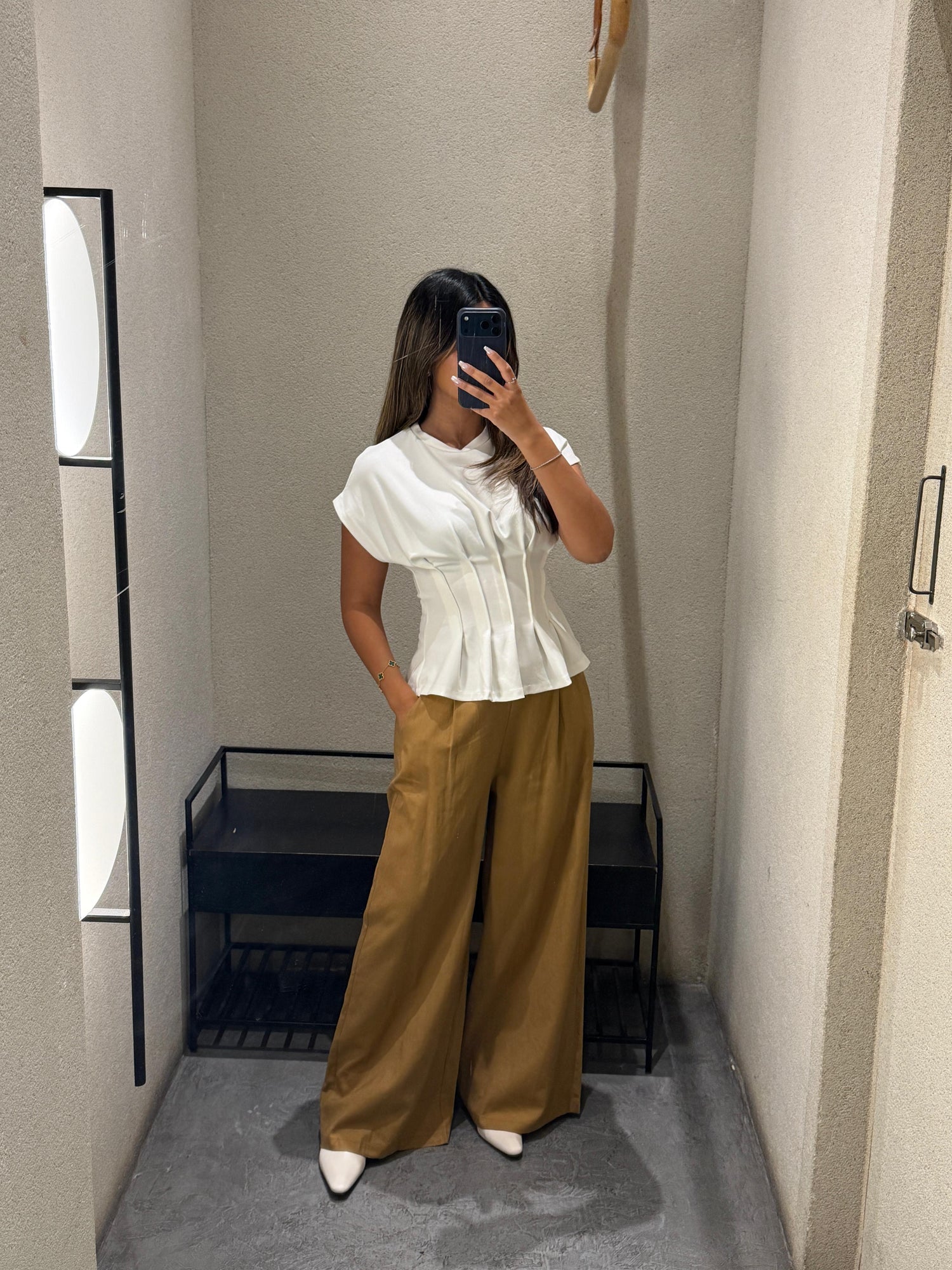 TDM71725 Peplum Style Structured Top بلوزة بتصميم بيبلوم