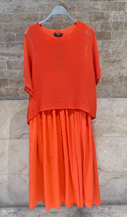 DB14456 Layered Dress فستان متعدد الطبقات