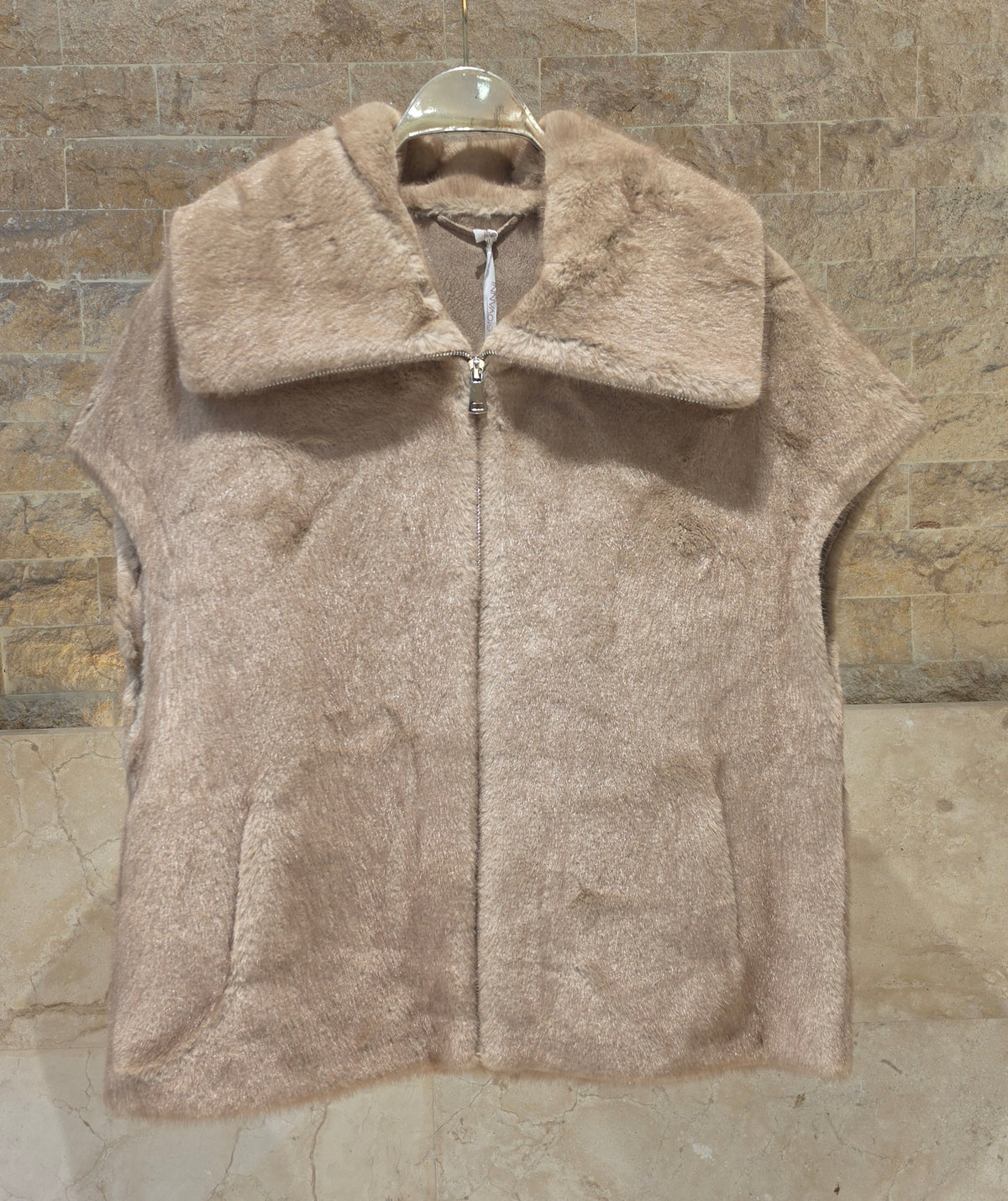 Emily Faux Fur Sleeveless Vest