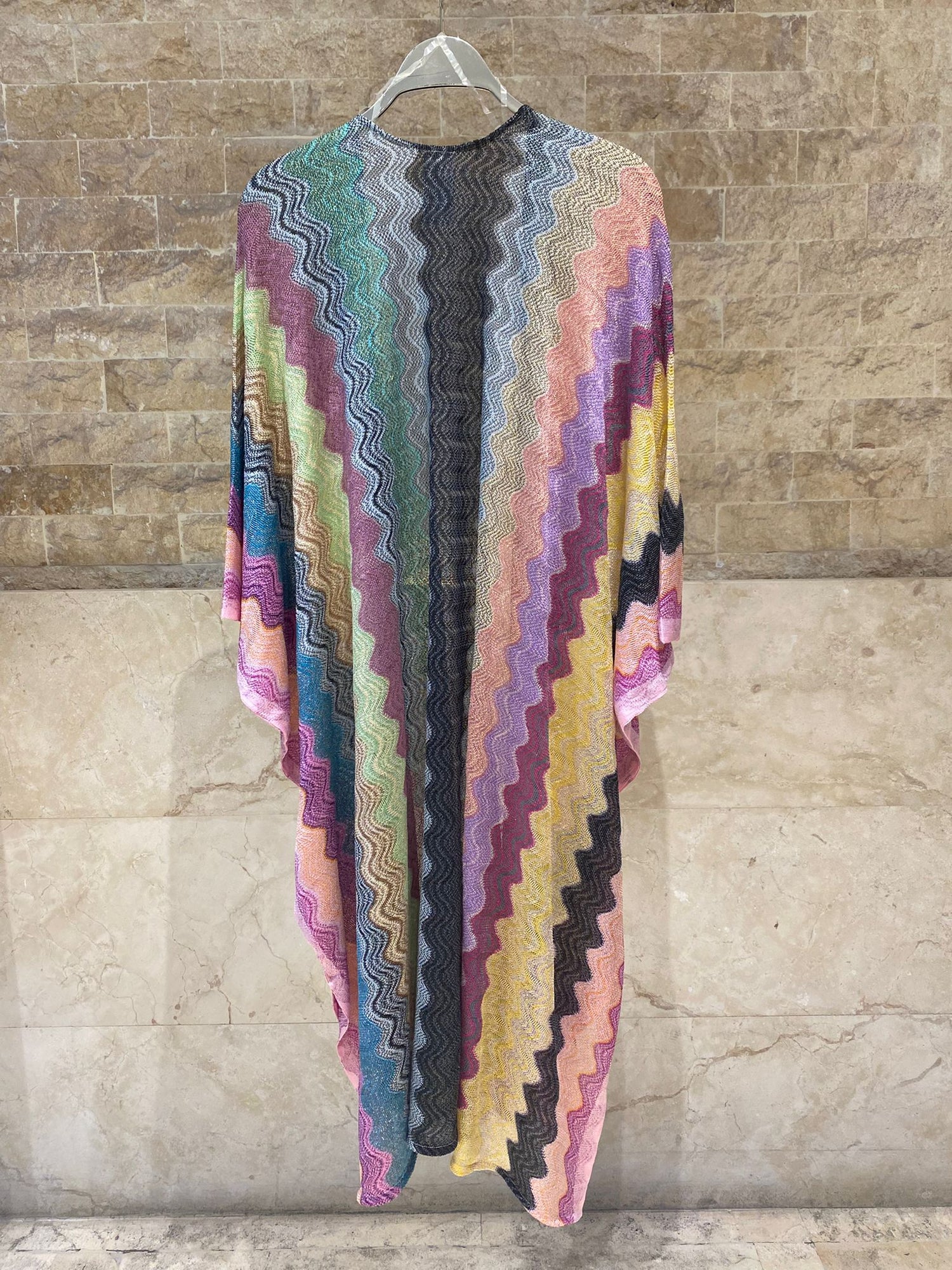 67169-1300 Knit Lurex Long Cardigan كارديغان طويل محبوك بخيوط اللوريكس