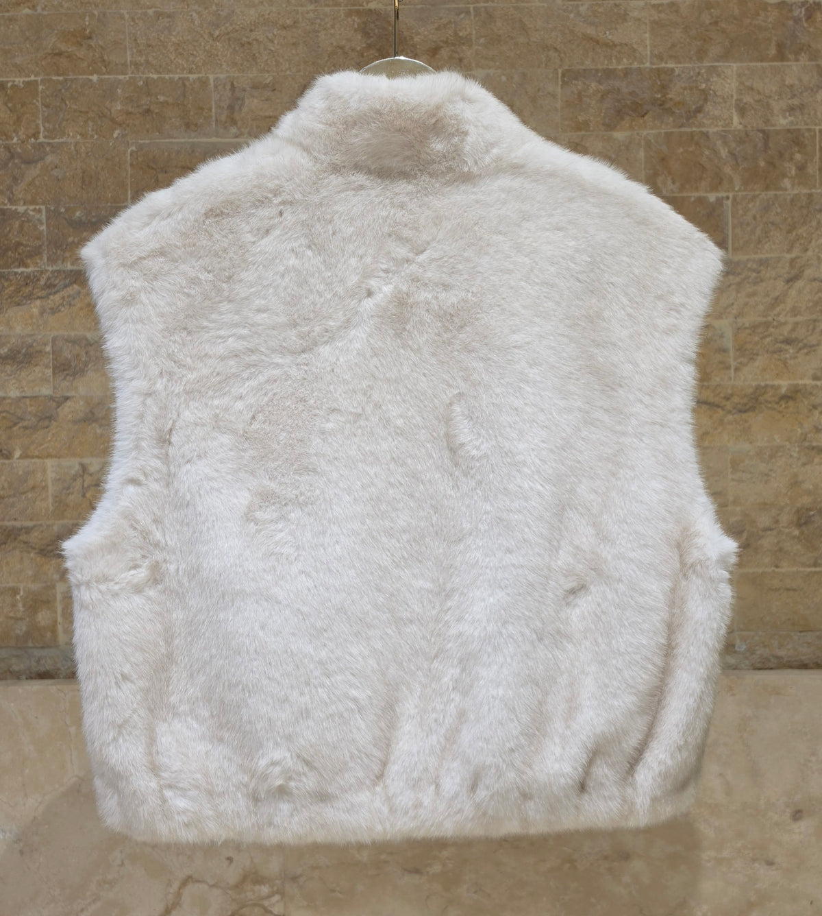 Gaby Plain Faux Fur Vest