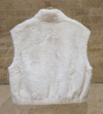 Gaby Plain Faux Fur Vest