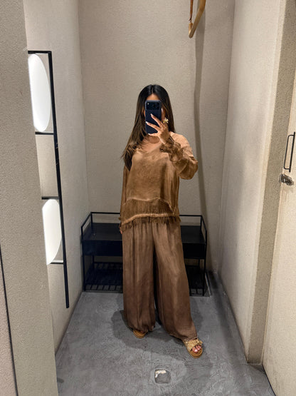 S25/S96 Semi Sheer Top and Pants بلوزة وبنطال شبه شفافين