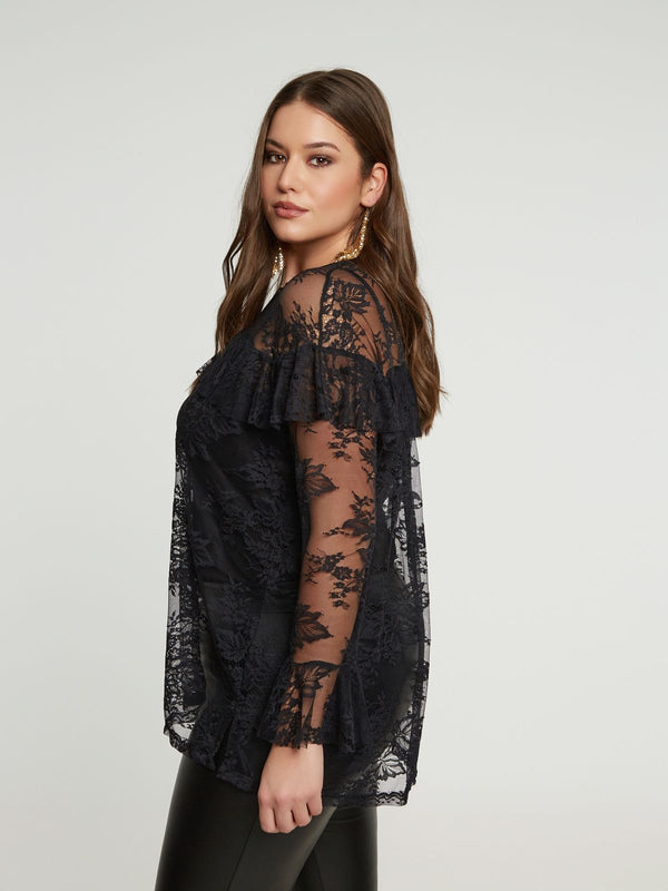8401.1042 Oversized Lace Top أعلى الدانتيل المتضخم