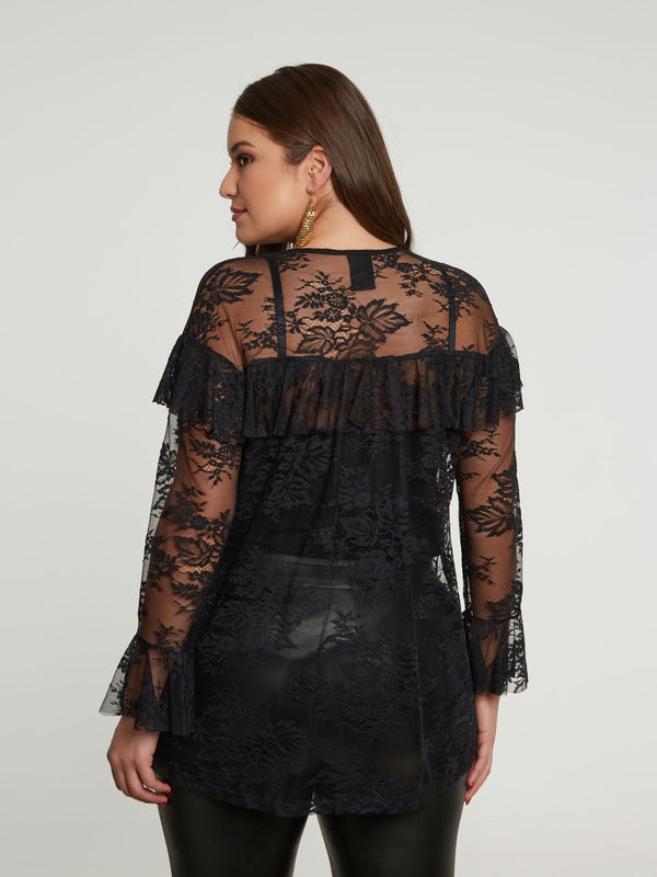 8401.1042 Oversized Lace Top أعلى الدانتيل المتضخم