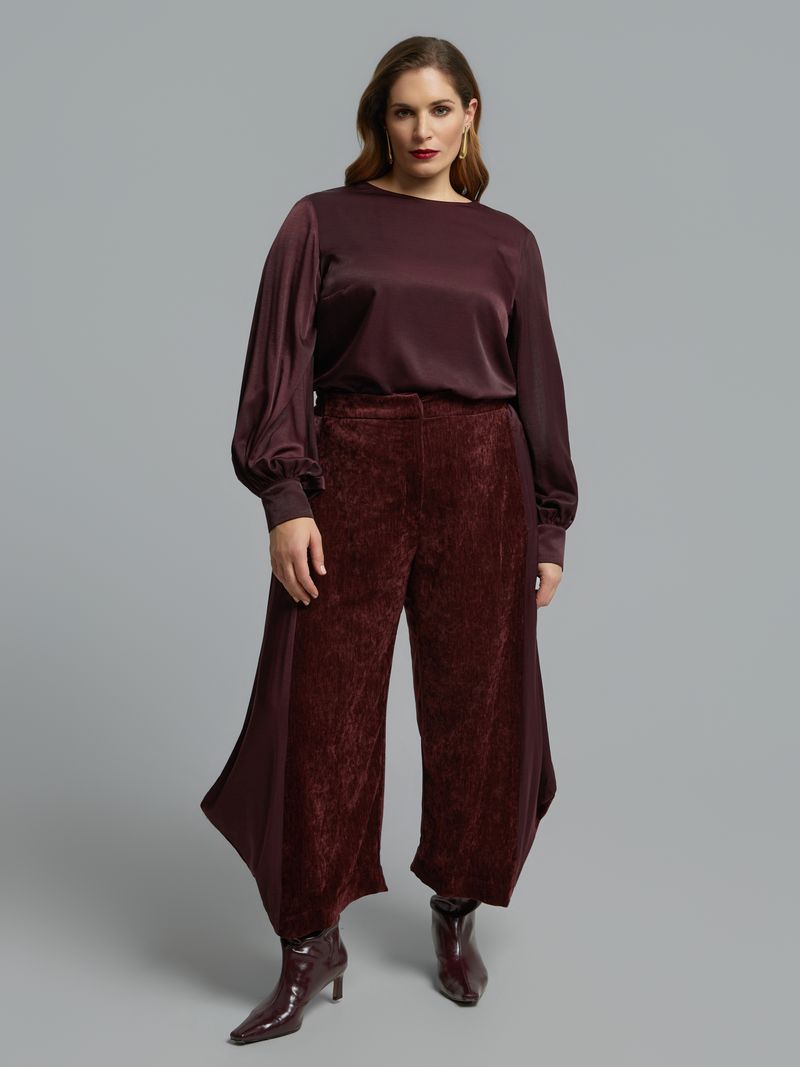 Velvet Blazer &amp; Wide-Leg Pants Set 8601.4012/2025