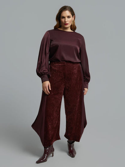 Velvet Blazer &amp; Wide-Leg Pants Set 8601.4012/2025