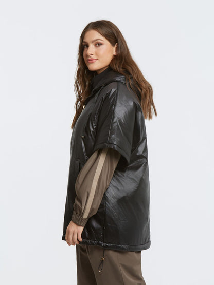 0004.4513 Relaxed Fit Hooded Puffer Jacket - Brown Loft