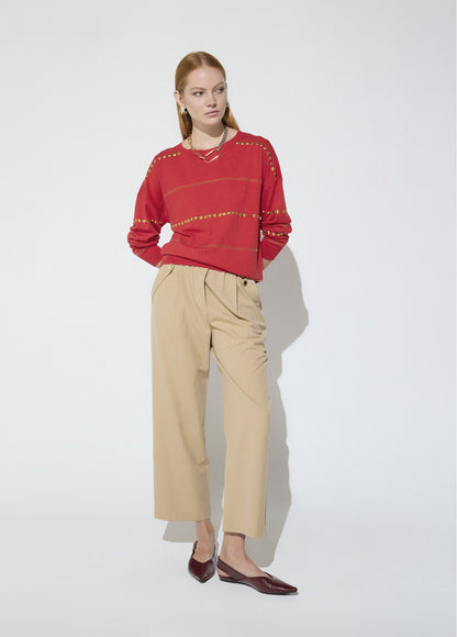 MF2611009 Striped Studded Sweater