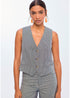 LS2602019 Striped Vest سترة مخططة - Brown Loft