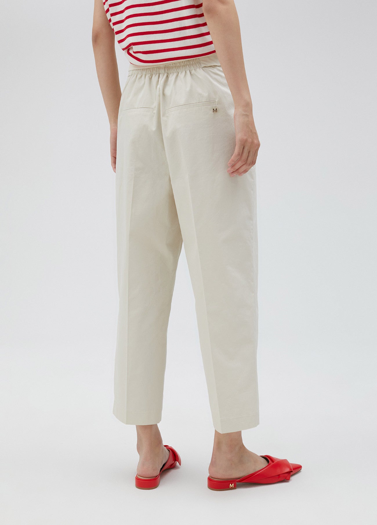 MS2514018 Cropped Tailored Pants - Brown Loft