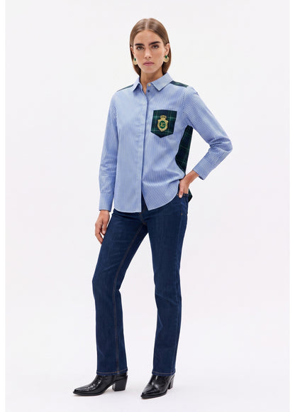 LF2615037 Tartan Patterned Long Back