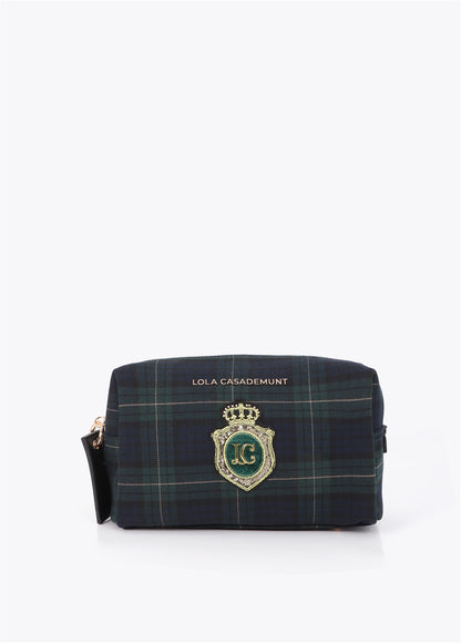 LF2612001 Tartan Fabric Toiletry Bag