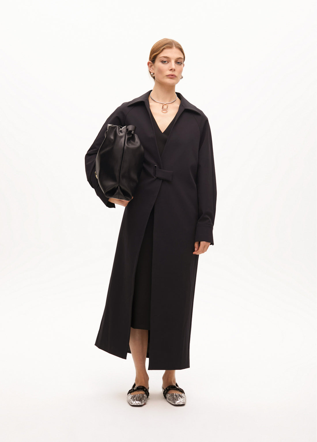 2501021 Long Trench Coat - Brown Loft