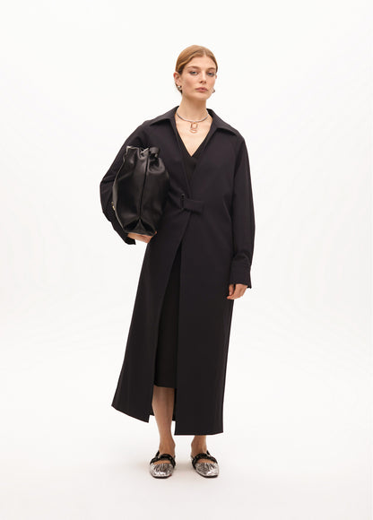 2501021 Long Trench Coat - Brown Loft