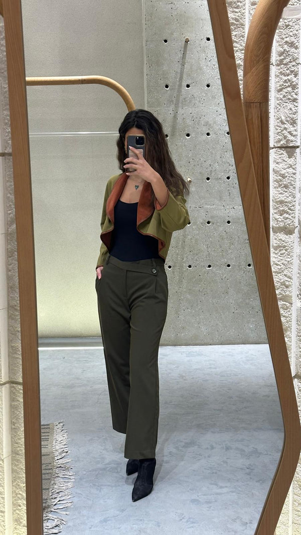 24W-8029 Wide Leg Pants بنطال واسع الساق