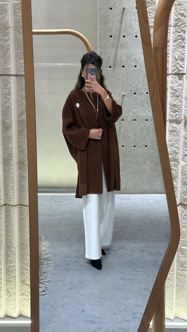 EA-24W614 Oversized Wool Coat معطف صوف كبير الحجم