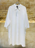 8301.7134 Oversized Straight Cut Linen Dress - Brown Loft