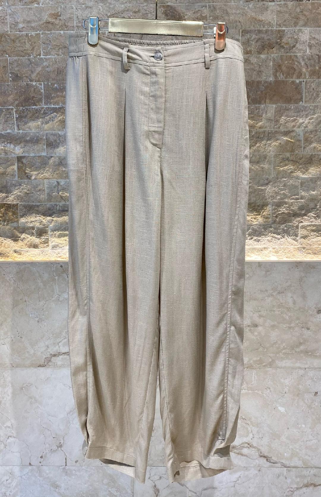 High Waist Linen Pants - 8301.2074 - Brown Loft