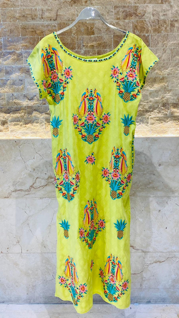 Embroidered Malachite Kaftans