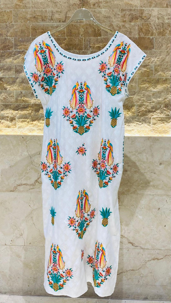 Embroidered Malachite Kaftans