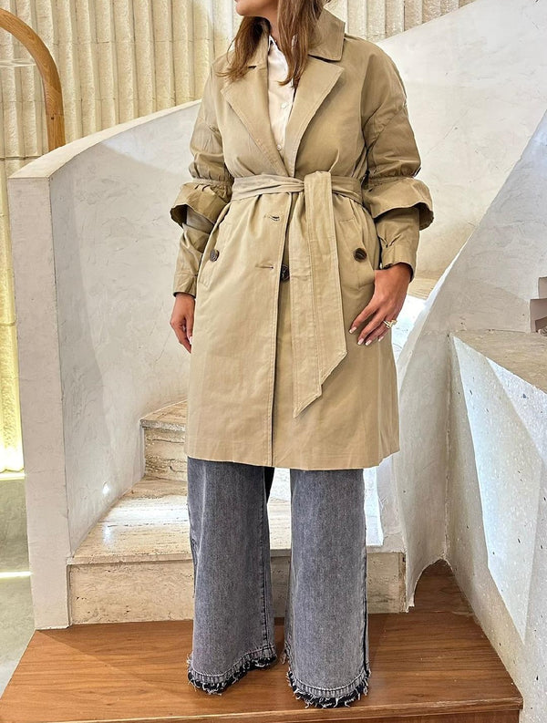 COBAC1003 (Belted Midi Trench Coat) معطف خندق ميدي ذو حزام