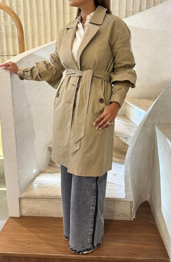 COBAC1003 (Belted Midi Trench Coat) معطف خندق ميدي ذو حزام