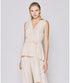 53-2004 V Neck Oversized Sleeveless Top - Brown Loft