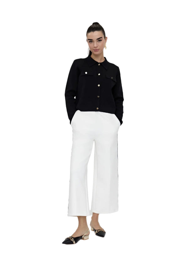 LS2414009 Cropped Monochrome Pants السراويل أحادية اللون اقتصاص