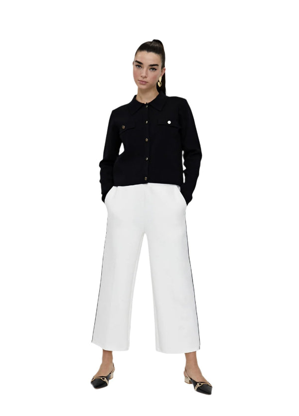 LS2414009 Cropped Monochrome Pants السراويل أحادية اللون اقتصاص