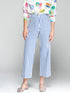 32475 Buttoned Zippered Straight Cut Striped Pants - Brown Loft