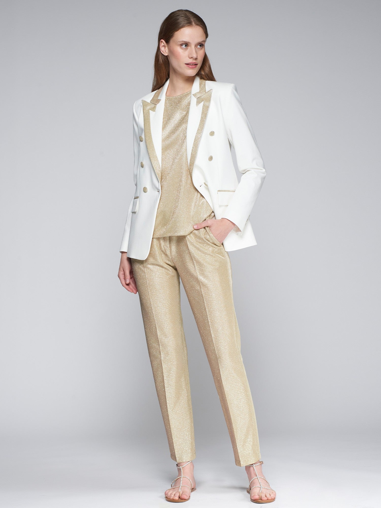 Buttoned Zippered Straight Leg Pants - 32232 - Brown Loft