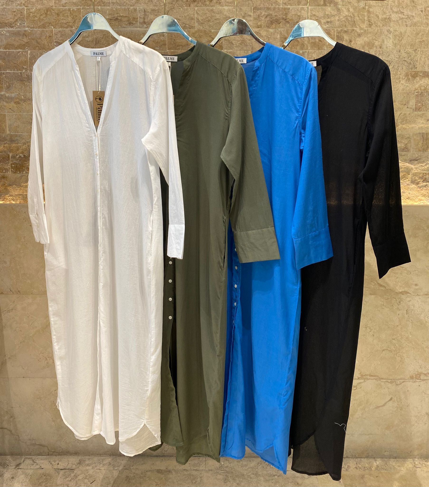 67075 Bright Blue Maxi Tunic Dress - Brown Loft